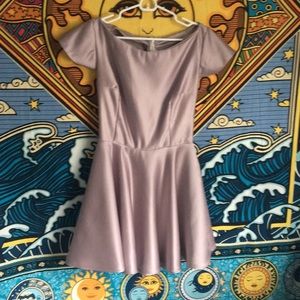 Custom Lavender Satin Dress